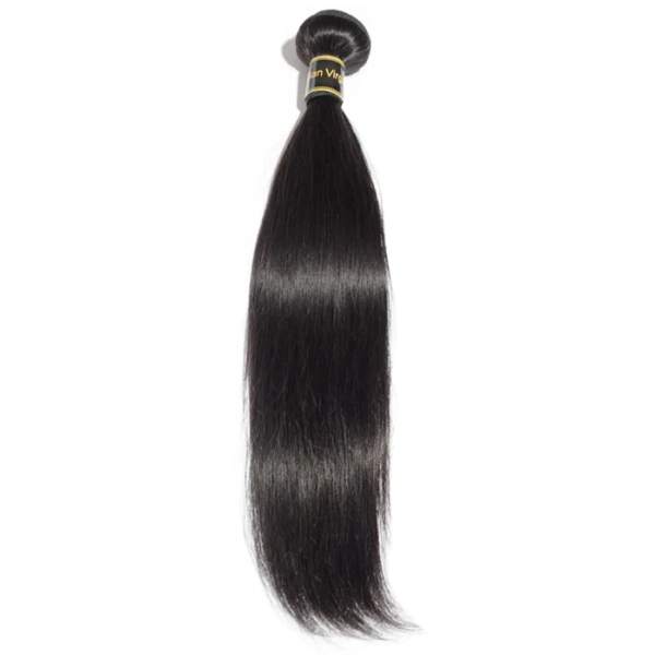 10-40 Inch Straight Virgin Brazilian Hair #1B Natural Black