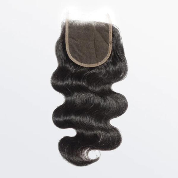 12-20 Inch 4.5" x 4.5" Upgrade Body Wave Free Parted Lace Closure #1B Natural Black - Image 2