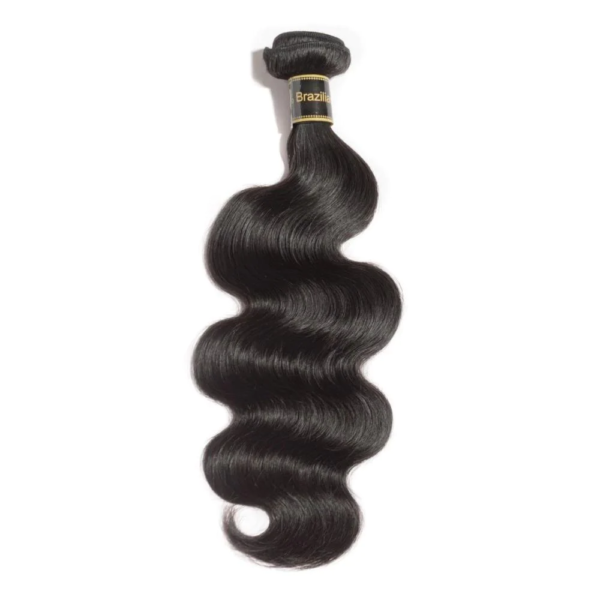 10-40 Inch Body Wave Virgin Brazilian Hair #1B Natural Black