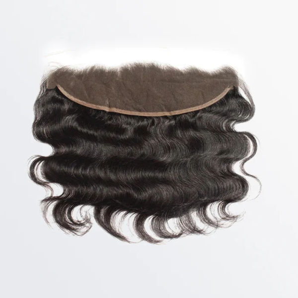 Transparent 14-20 Inch 13" x 4" Body Wave Free Part Frontal #1B Natural Black - Image 3