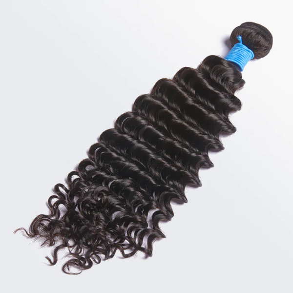 16-26 Inch Deep Wave Virgin Brazilian Hair #1B Natural Black - Image 2