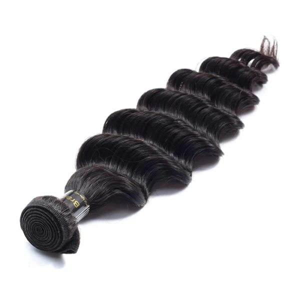 16-26 Inch Loose Deep Virgin Brazilian Hair #1B Natural Black